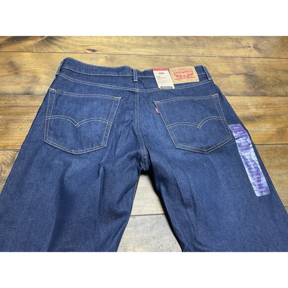 Levi's Men's Classic 505 Regular Fit Jean Straight Leg Dark Blue 36x34 NWT - Picture 7 of 12